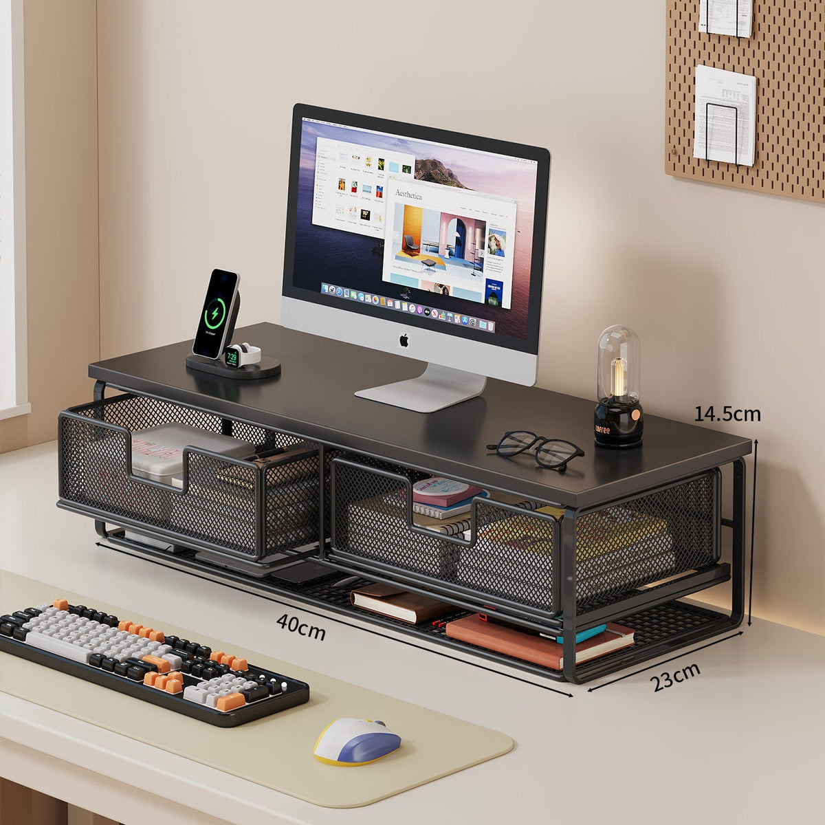 Multi-Functional Wire Mesh Desktop Organizer | Thrascher