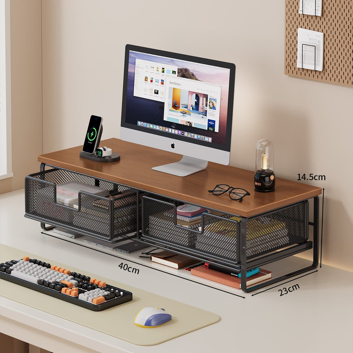Multi-Functional Wire Mesh Desktop Organizer | Thrascher