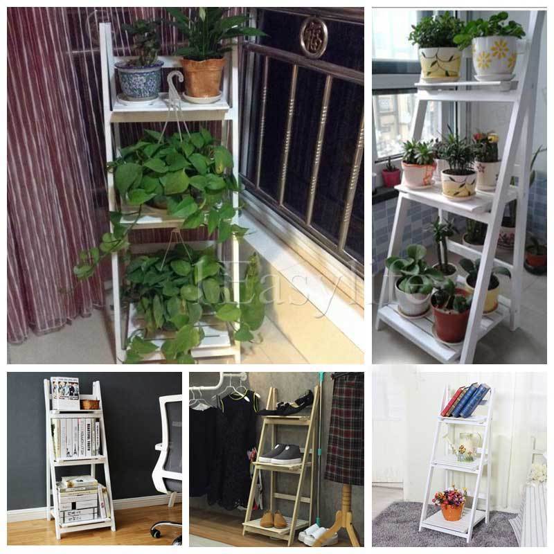 Multi-Tiered Wooden Ladder Shelf | Thrascher