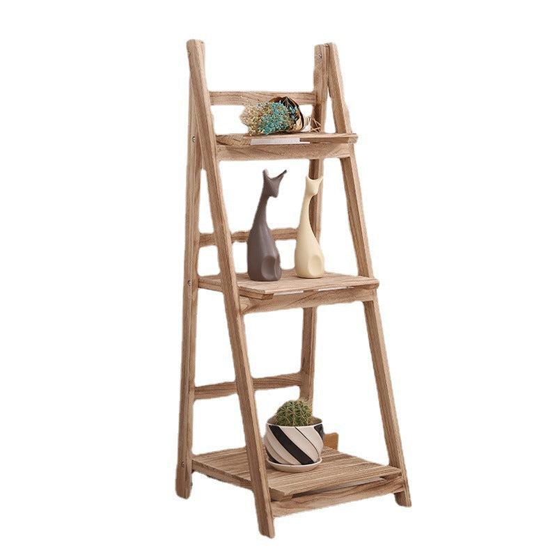 Multi-Tiered Wooden Ladder Shelf | Thrascher