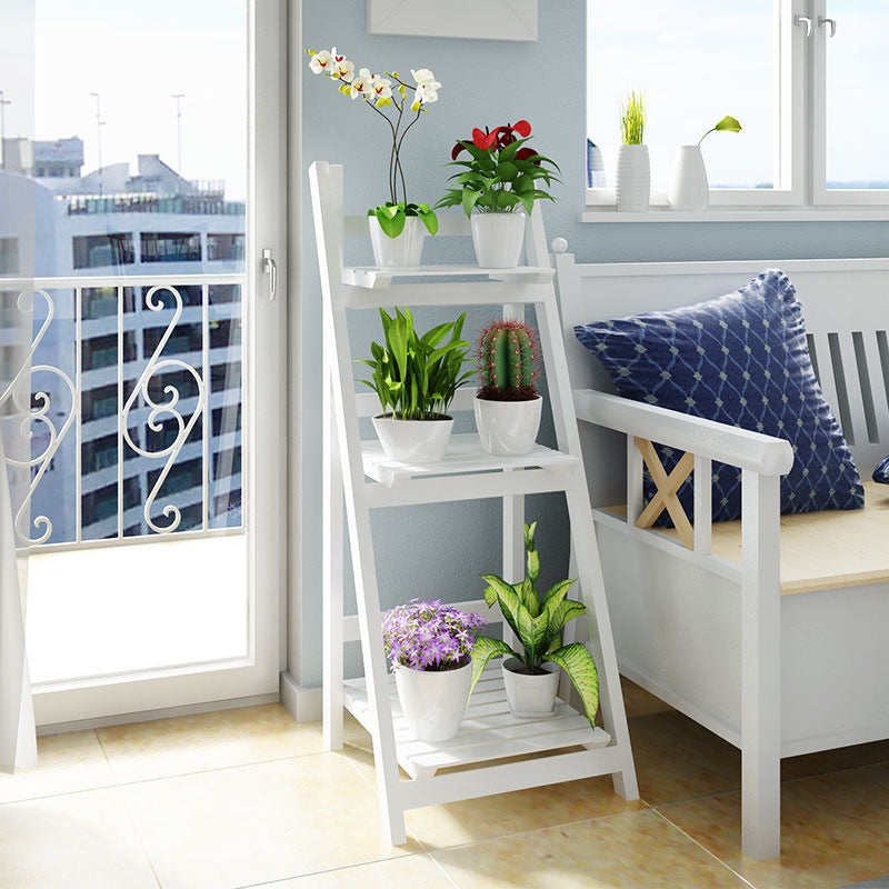 Multi-Tiered Wooden Ladder Shelf | Thrascher