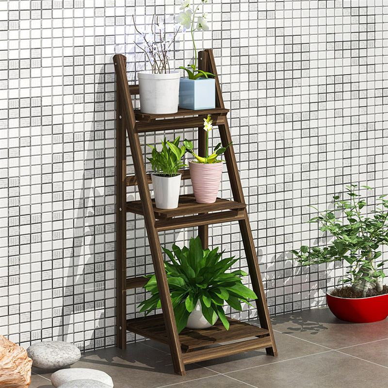 Multi-Tiered Wooden Ladder Shelf | Thrascher