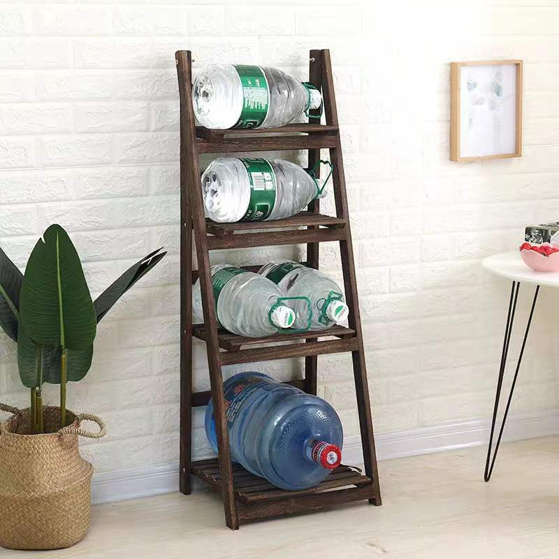 Multi-Tiered Wooden Ladder Shelf | Thrascher