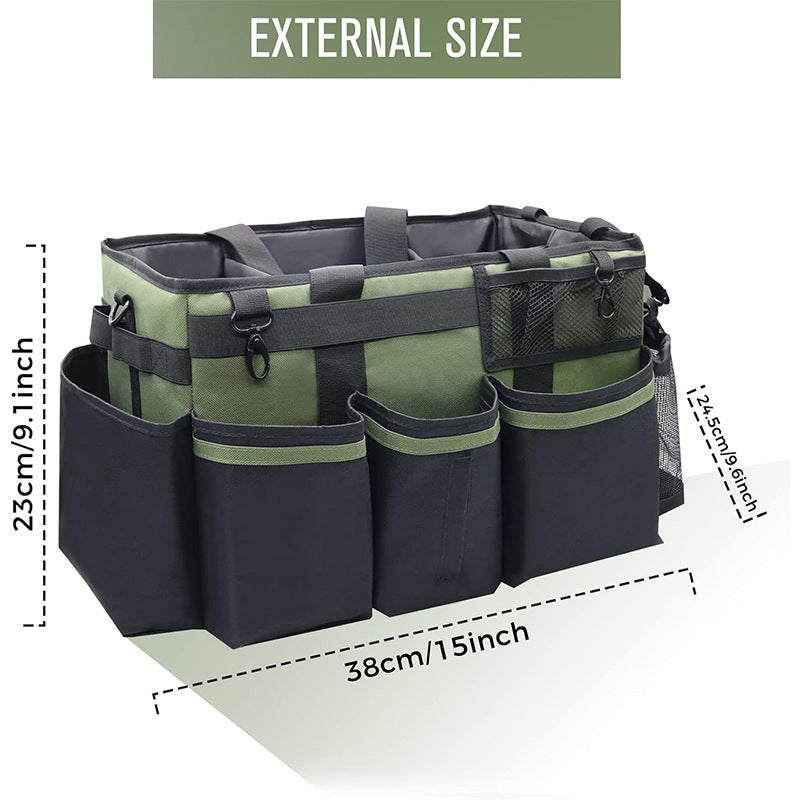 Multifunctional Polyester Storage Bag with Dividers and Shoulder Strap, view 2