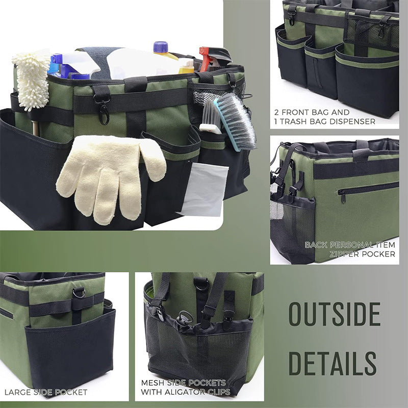 Multifunctional Polyester Storage Bag with Dividers and Shoulder Strap, view 4