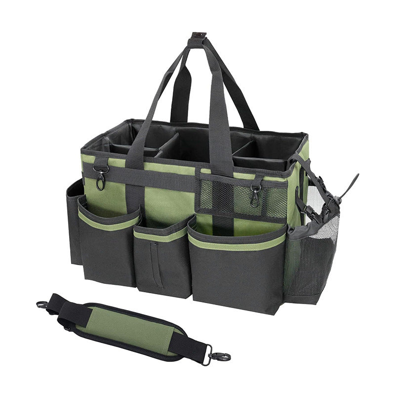 Multifunctional Polyester Storage Bag with Dividers and Shoulder Strap