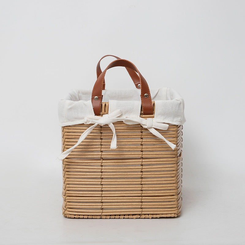 Multifunctional Storage Basket with Linen Cover | Thrascher
