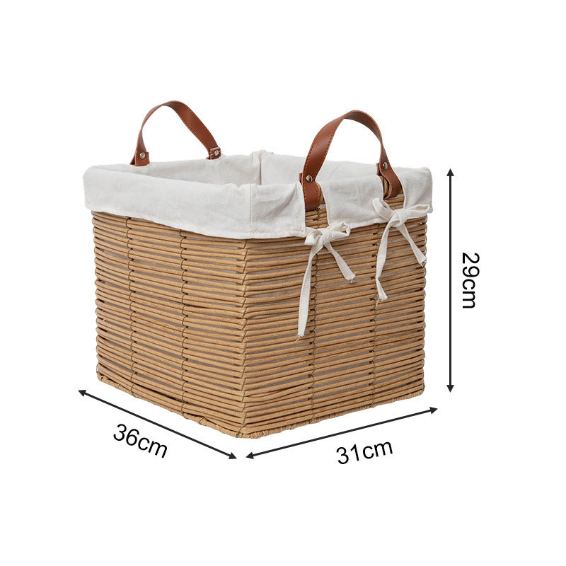 Multifunctional Storage Basket with Linen Cover | Thrascher