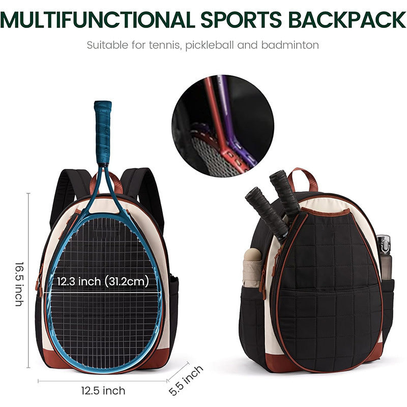 Multifunctional Tennis Backpack with Shoe and Bottle Compartments, view 2