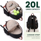 Multifunctional Tennis Backpack with Shoe and Bottle Compartments, view 3