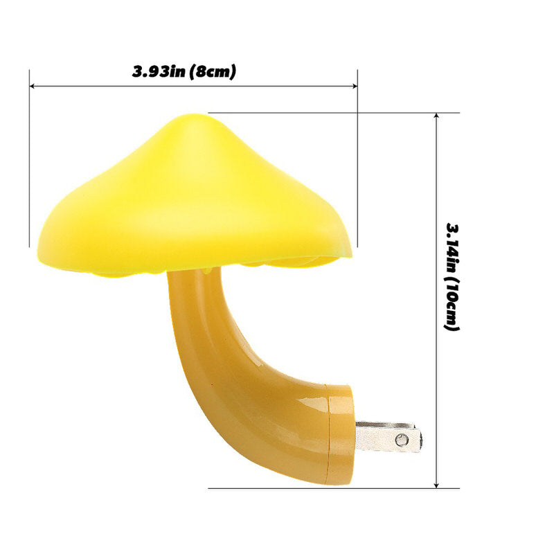 Mushroom LED Night Light with Light Sensor, Plug-In, 82x40x100mm, view 5