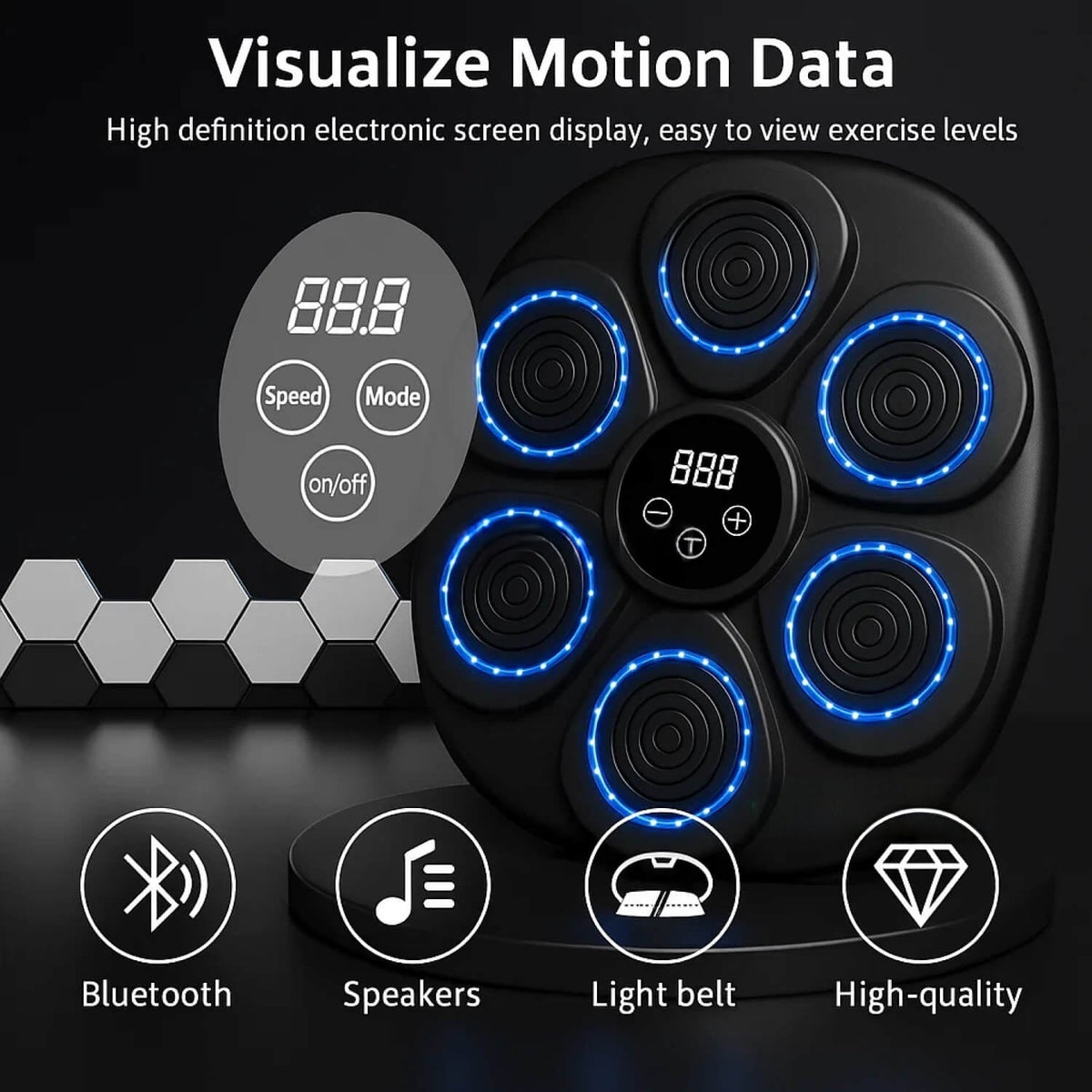 Music Boxing Training Pad with Interactive Targets and Rhythm Guidance, view 2