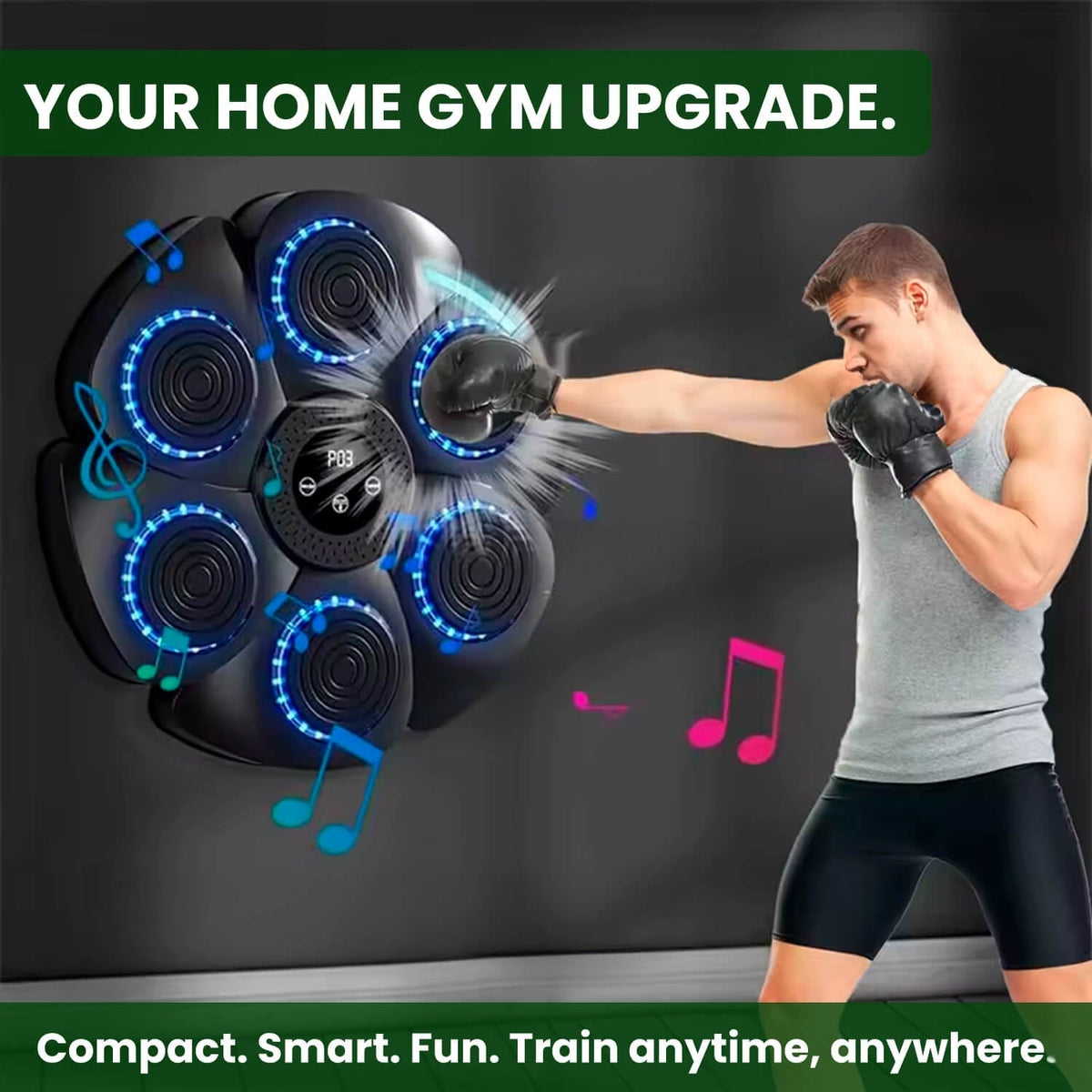 Music Boxing Training Pad with Interactive Targets and Rhythm Guidance, view 3