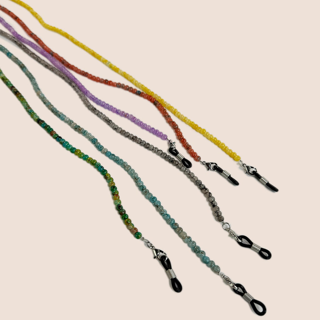 Natural Amethyst Beaded Eyewear Chain with Secure Fastenings, view 3