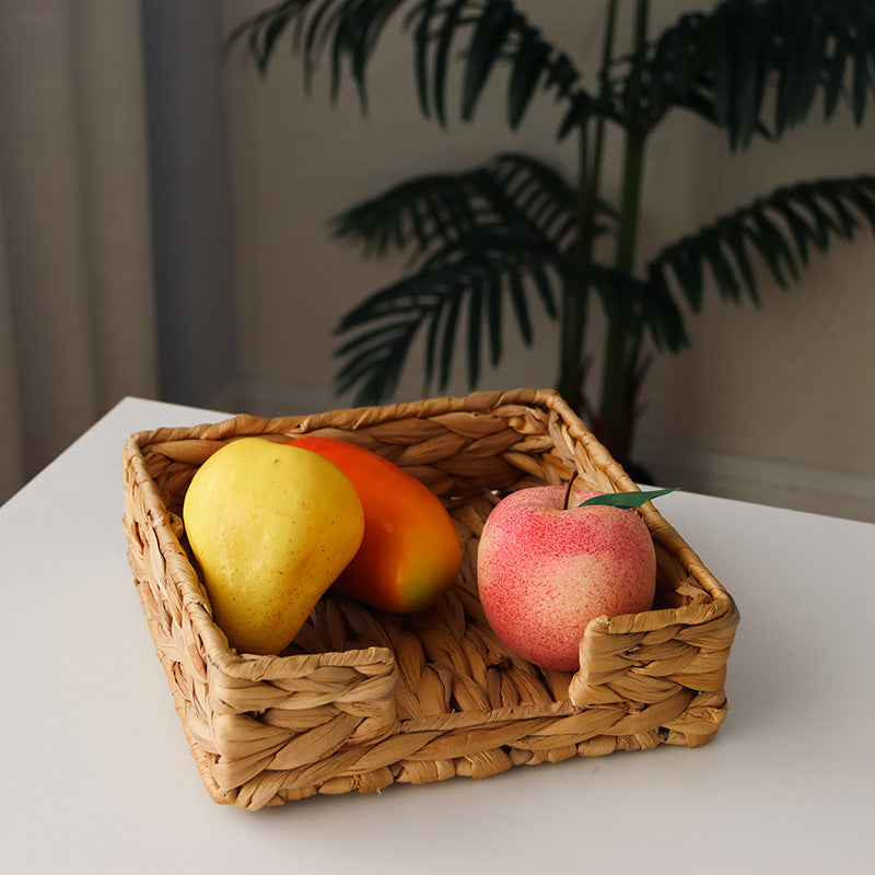 Natural Woven Storage Basket Square | Thrascher