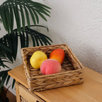 Natural Woven Storage Basket Square | Thrascher