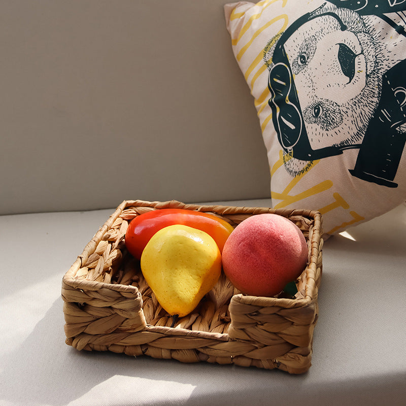 Natural Woven Storage Basket Square | Thrascher