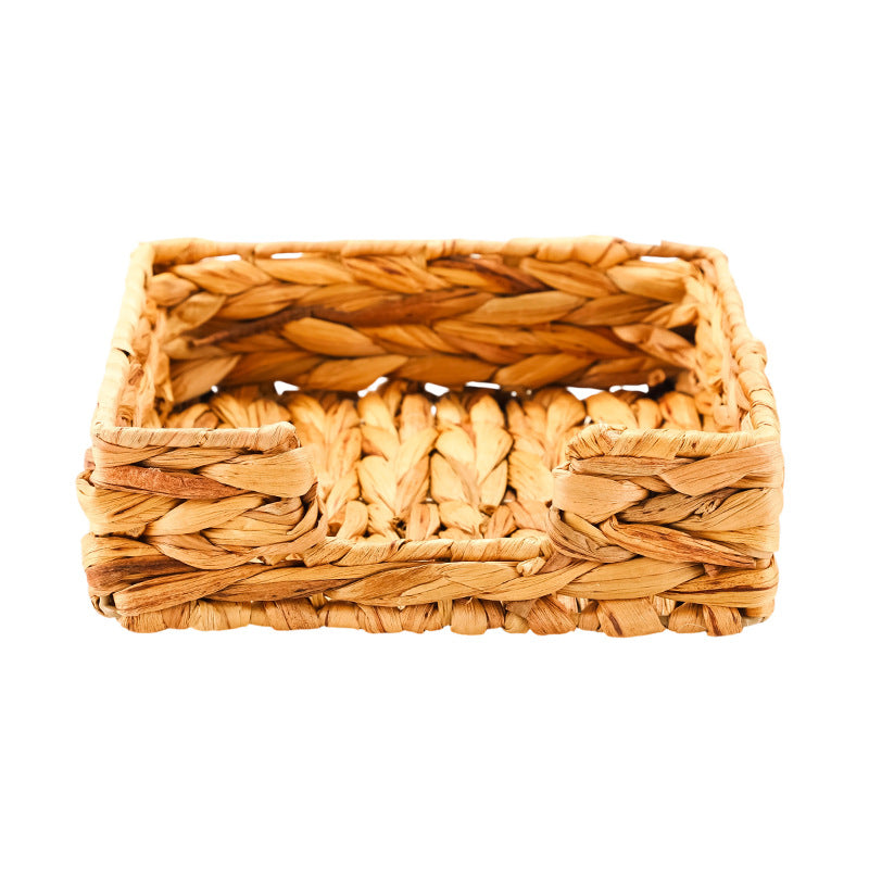 Natural Woven Storage Basket Square | Thrascher