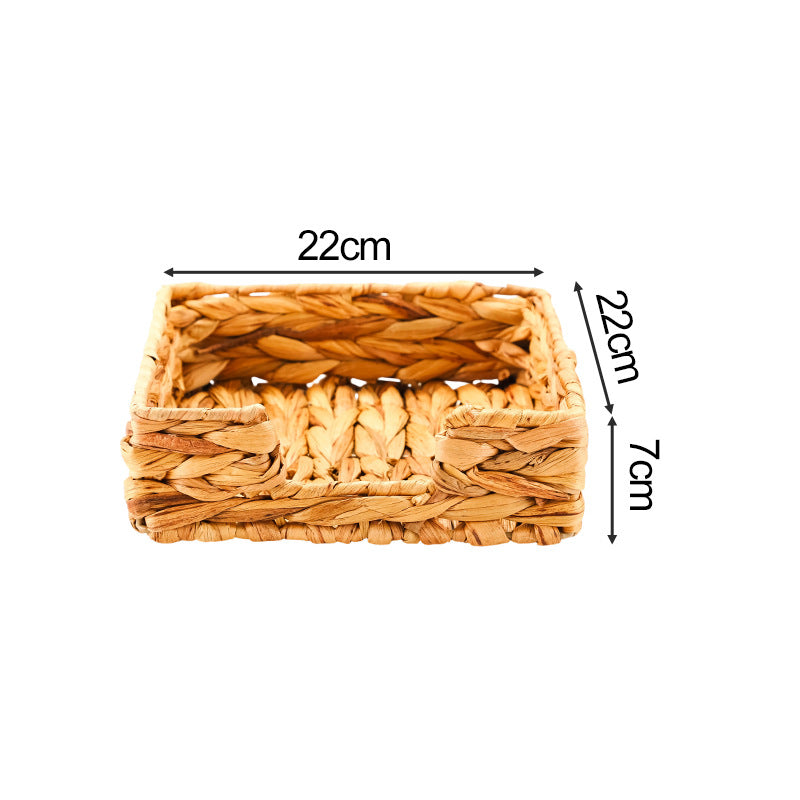 Natural Woven Storage Basket Square | Thrascher
