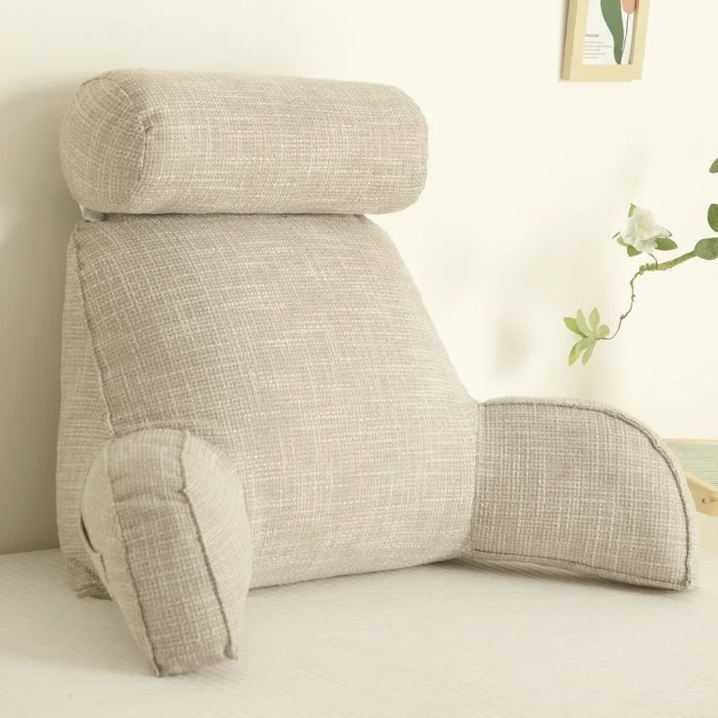 Ergonomic Back Cushion with Adjustable Headrest and Armrests
