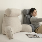 Ergonomic Back Cushion with Adjustable Headrest and Armrests