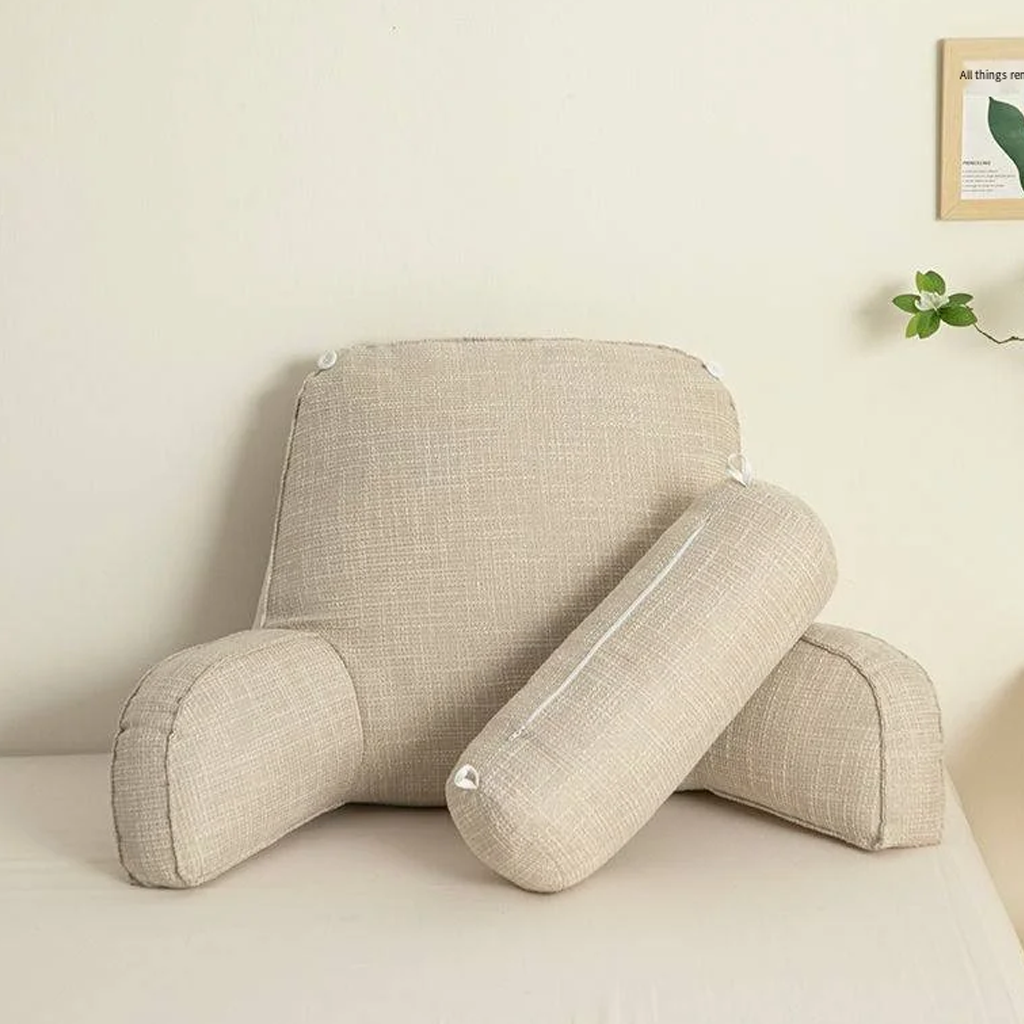 Ergonomic Back Cushion with Adjustable Headrest and Armrests