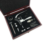 Nine-Piece Wine Accessory Gift Set with Lever Corkscrew and Serving Tools, view 6