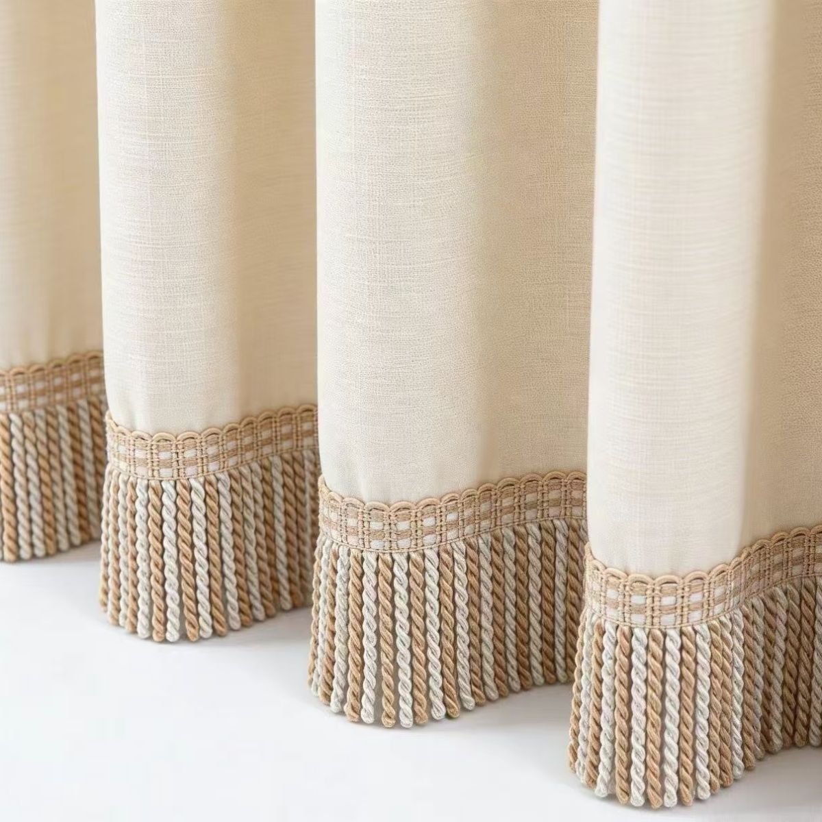 Noble Curtain with Fringe Trim | Thrascher