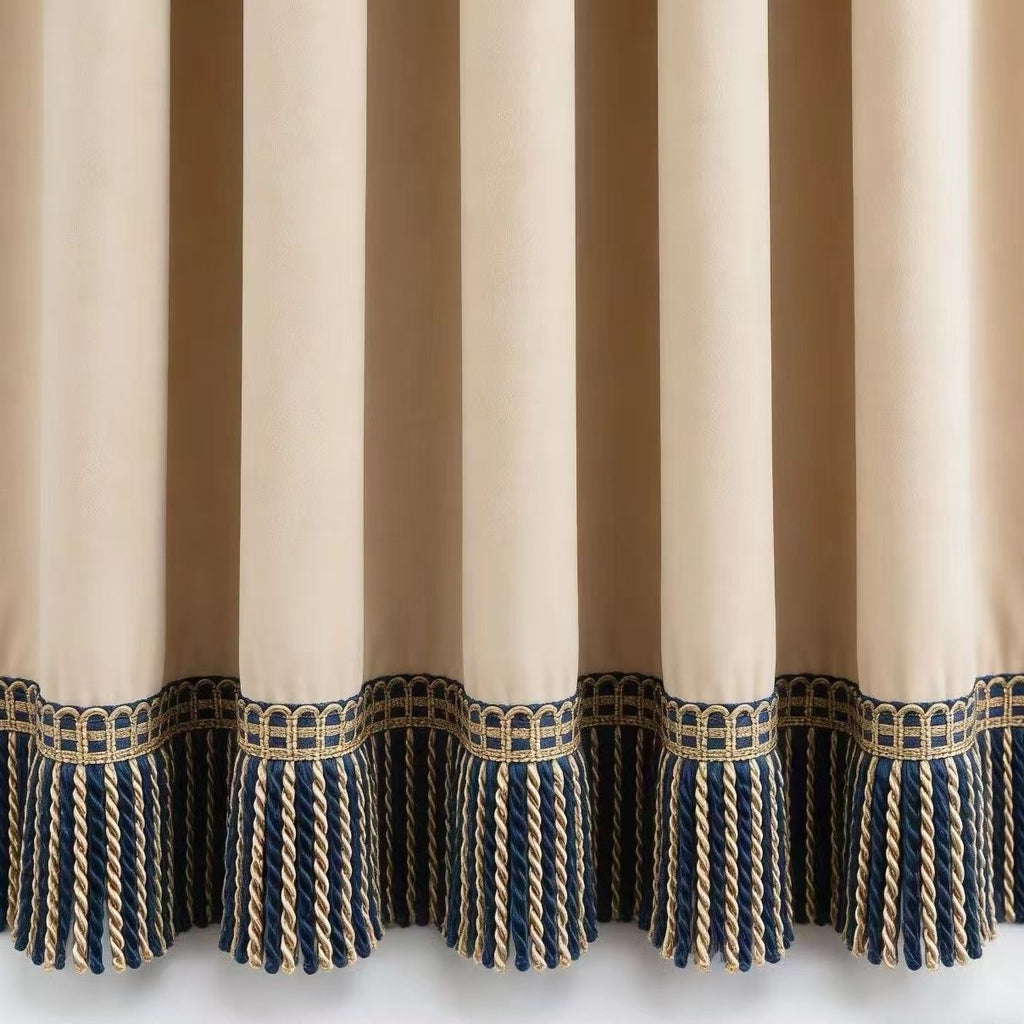 Noble Curtain with Fringe Trim | Thrascher