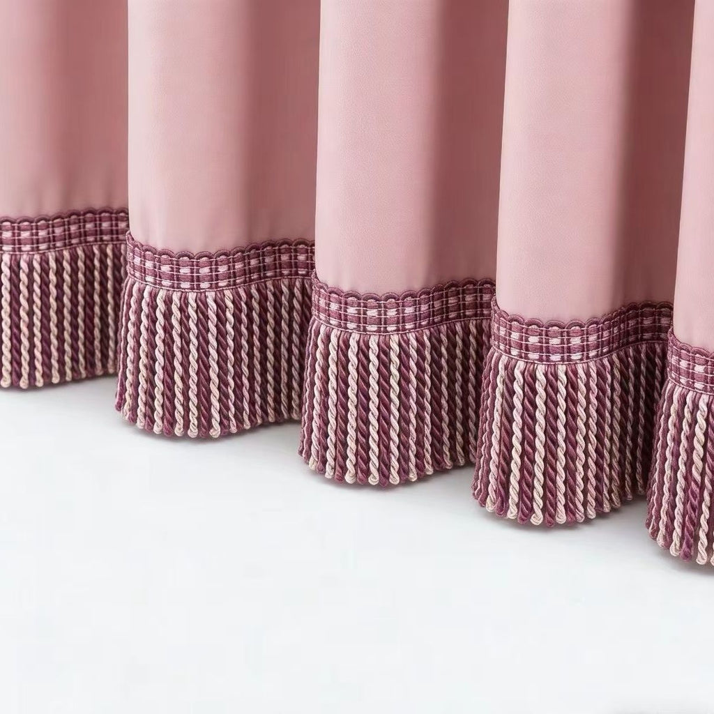 Noble Curtain with Fringe Trim | Thrascher