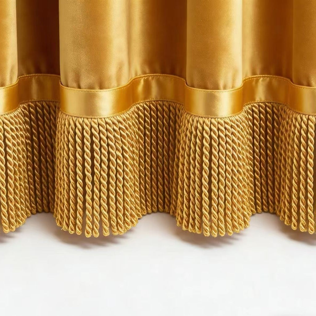 Noble Curtain with Fringe Trim | Thrascher