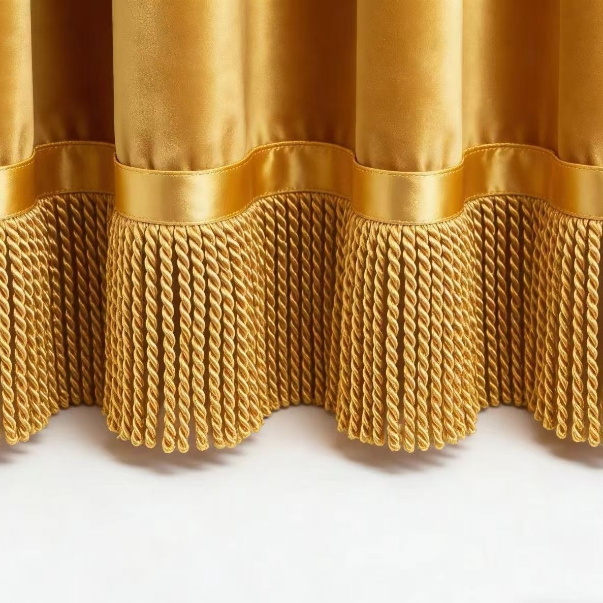 Noble Curtain with Fringe Trim | Thrascher