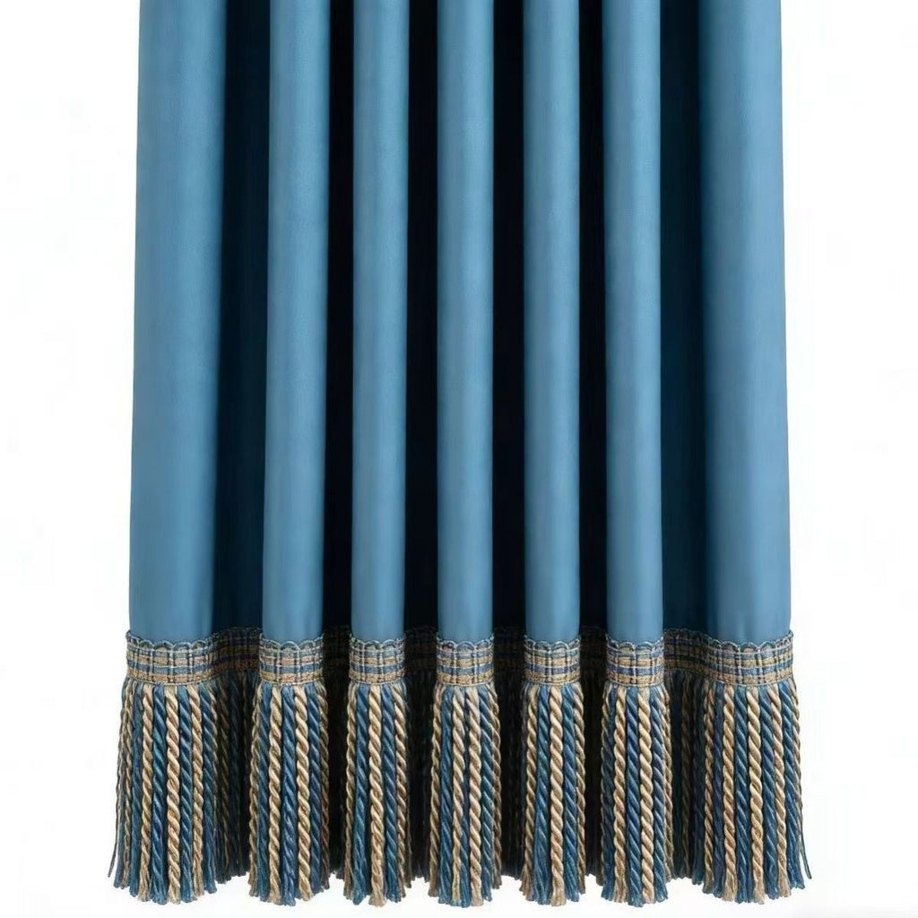 Noble Curtain with Fringe Trim | Thrascher