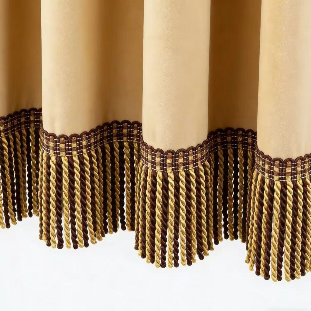 Noble Curtain with Fringe Trim | Thrascher