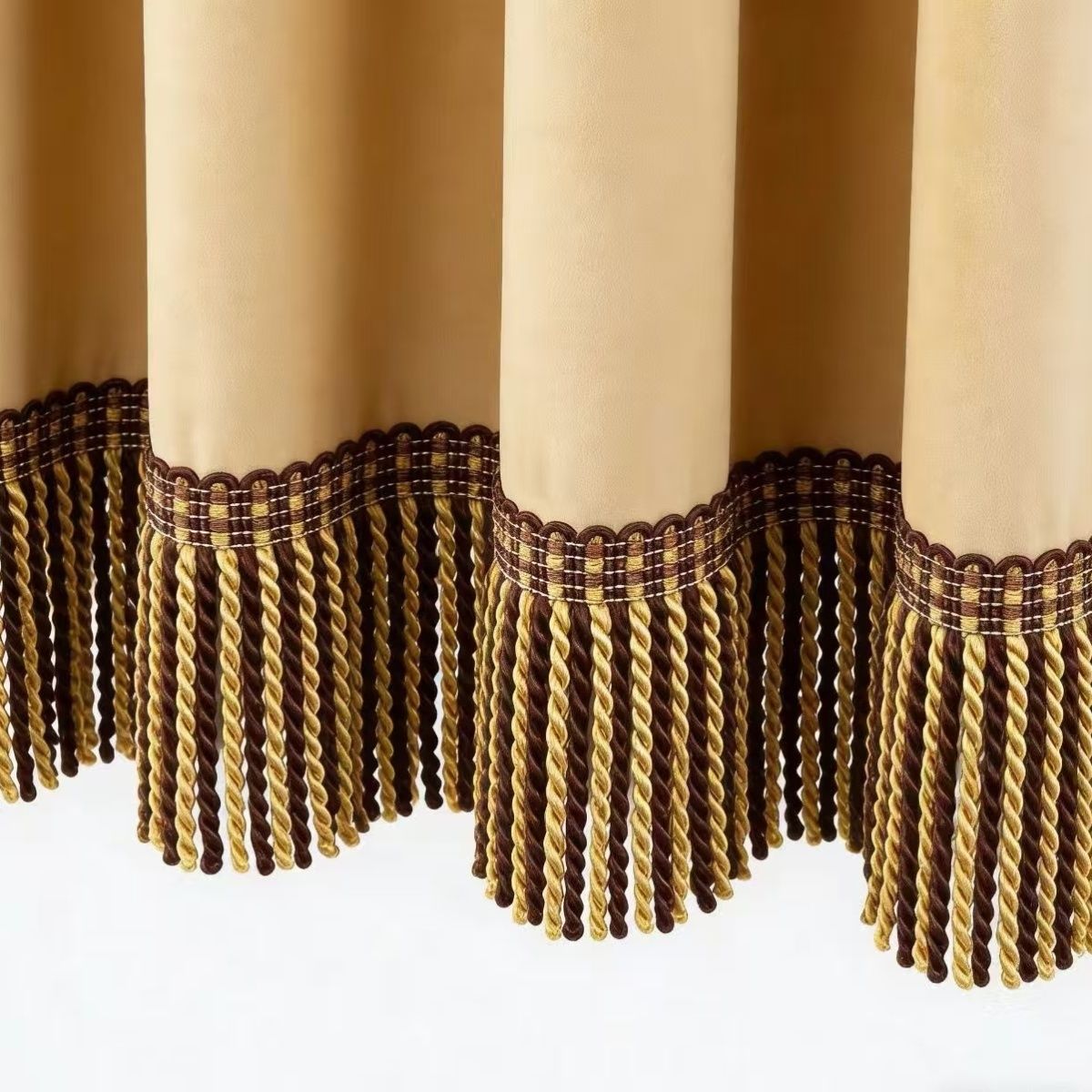 Noble Curtain with Fringe Trim | Thrascher