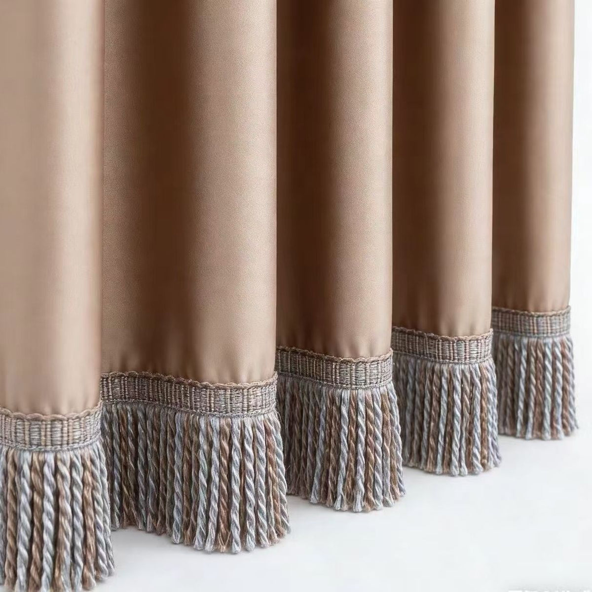 Noble Curtain with Fringe Trim | Thrascher
