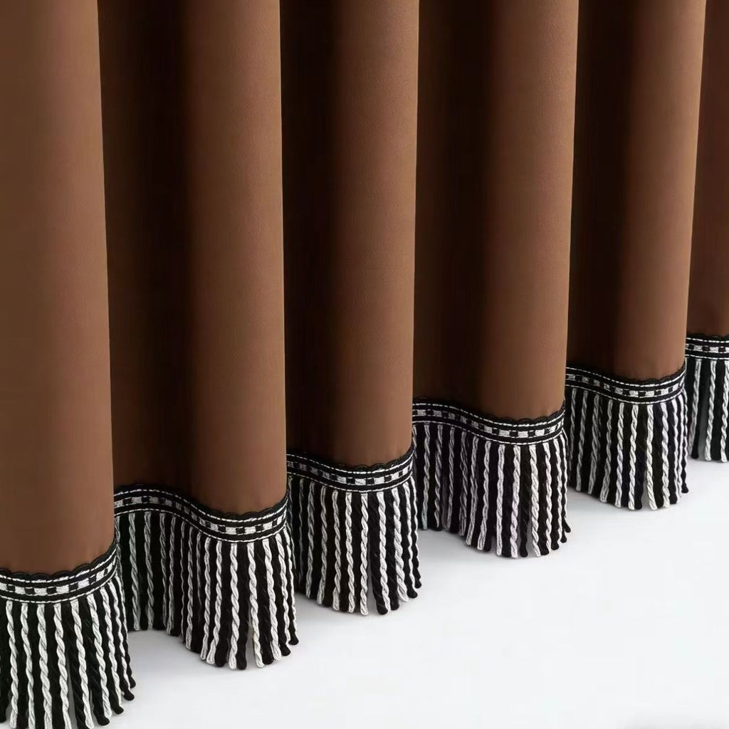 Noble Curtain with Fringe Trim | Thrascher