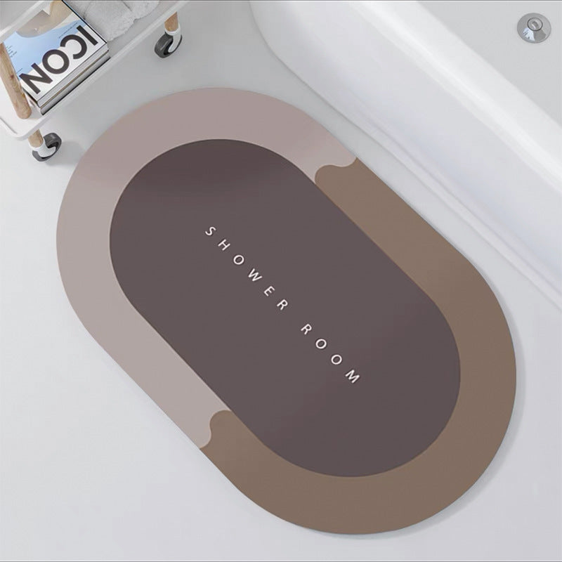 Non-Slip Oval Shower Mat | Thrascher