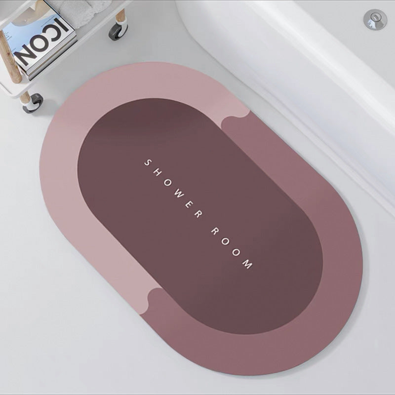 Non-Slip Oval Shower Mat | Thrascher