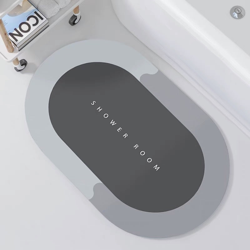 Non-Slip Oval Shower Mat | Thrascher