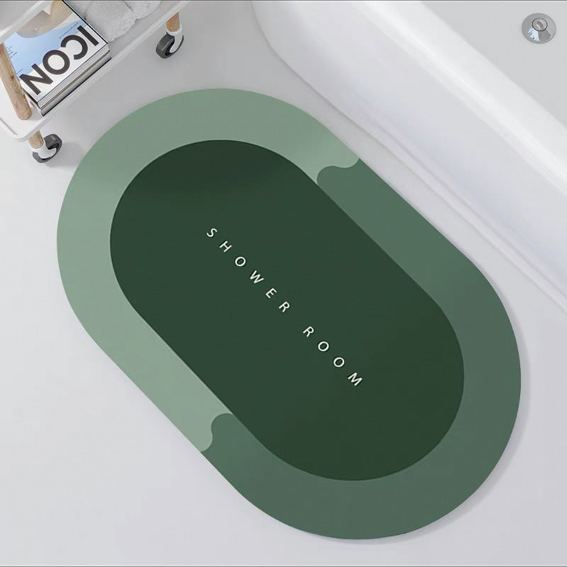 Non-Slip Oval Shower Mat | Thrascher