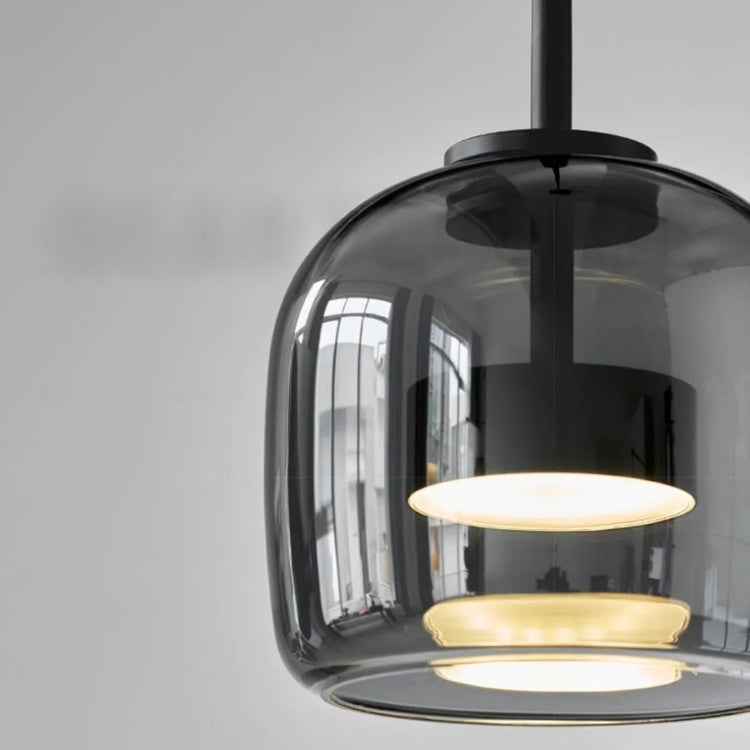 Nordic Black Glass Pendant Light Fixture, 12W LED for Kitchen & Dining, view 10