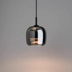 Nordic Black Glass Pendant Light Fixture, 12W LED for Kitchen & Dining, view 2