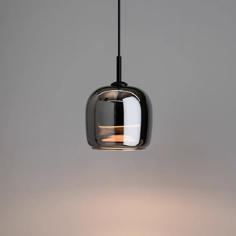Nordic Black Glass Pendant Light Fixture, 12W LED for Kitchen & Dining, view 2