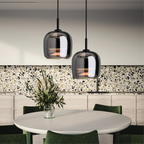 Nordic Black Glass Pendant Light Fixture, 12W LED for Kitchen & Dining, view 6