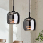 Nordic Black Glass Pendant Light Fixture, 12W LED for Kitchen & Dining, view 7