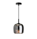 Nordic Black Glass Pendant Light Fixture, 12W LED for Kitchen & Dining