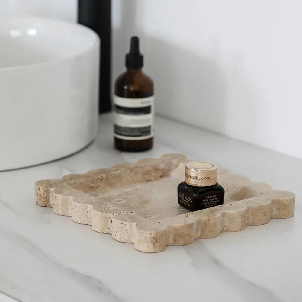 Nordira Travertine Jewellery Tray