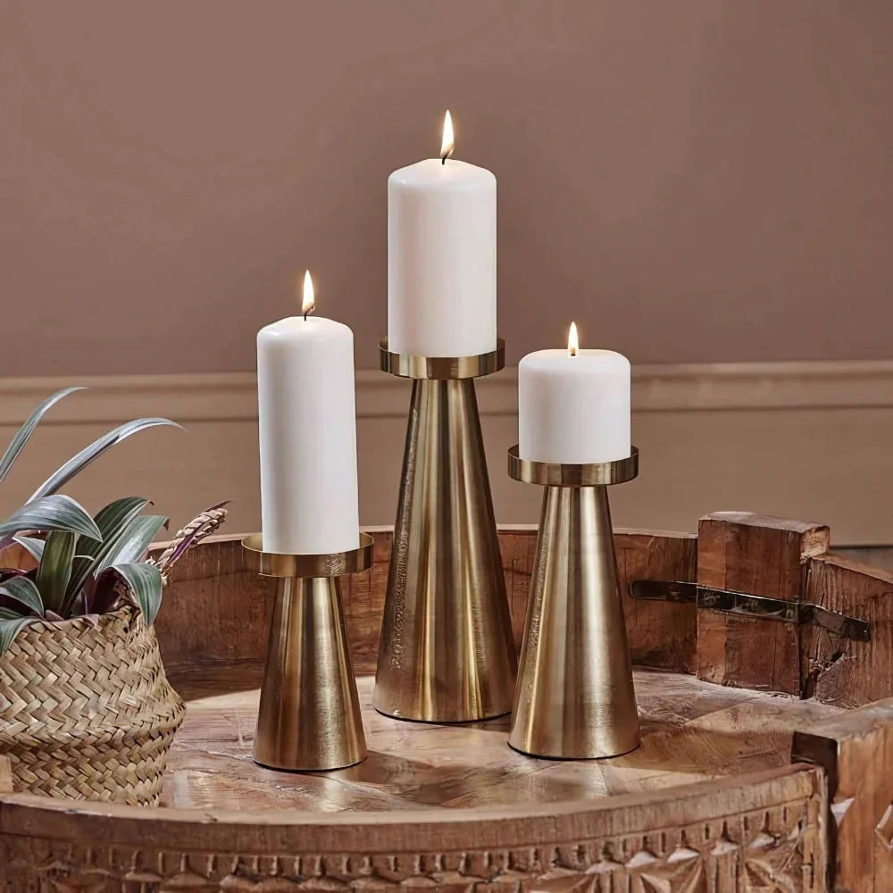 Norseno Brass Candle Holders