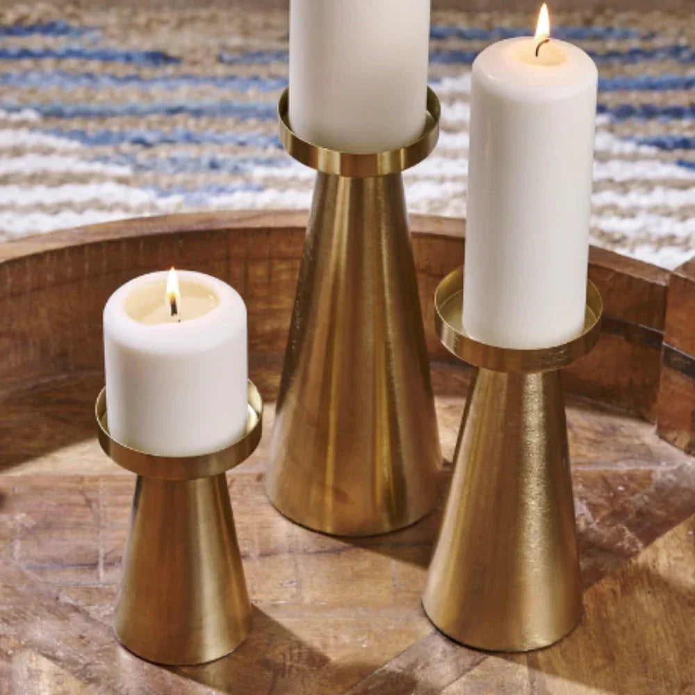 Norseno Brass Candle Holders